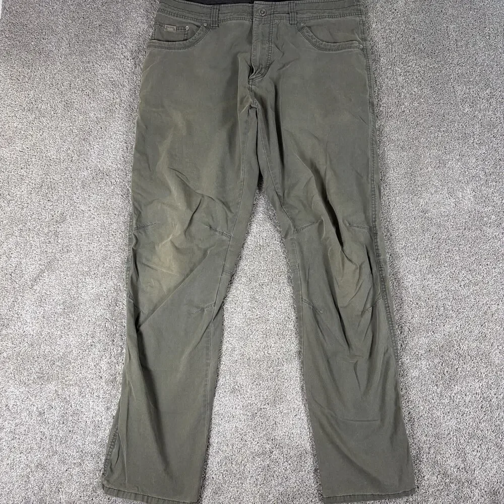 Kuhl Revolvr Pants Mens 38x36 Olive Patina Dyed Hiking Cargo Gorpcore Faded